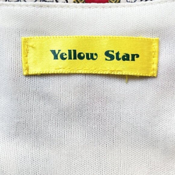 Owl Print Sleeveless Fit & Flare Midi Dress Back Tie Yellow Star Women’s 1X Plus - Picture 13 of 13